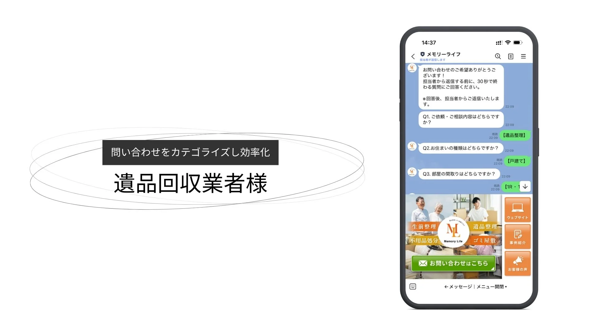 LINEで顧客からの問い合わせを自動でカテゴライズし対応工数を削減